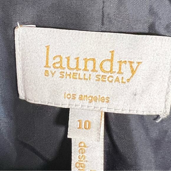 Laundry Shelli Segal gray black business casual blazer suit jacket sz 10 B162 - Picture 2 of 4